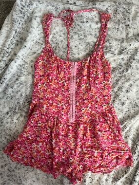 wild fable Pink Floral Sleeveless Romper